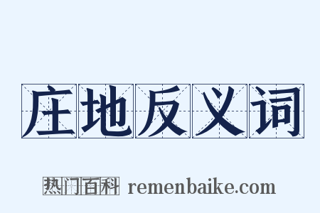 庄地反义词是什么意思的图片